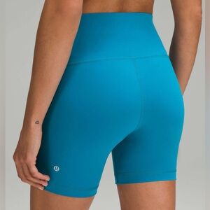 Lululemon Wunder Train High-Rise Short 6" Hawaiian Blue SZ 4